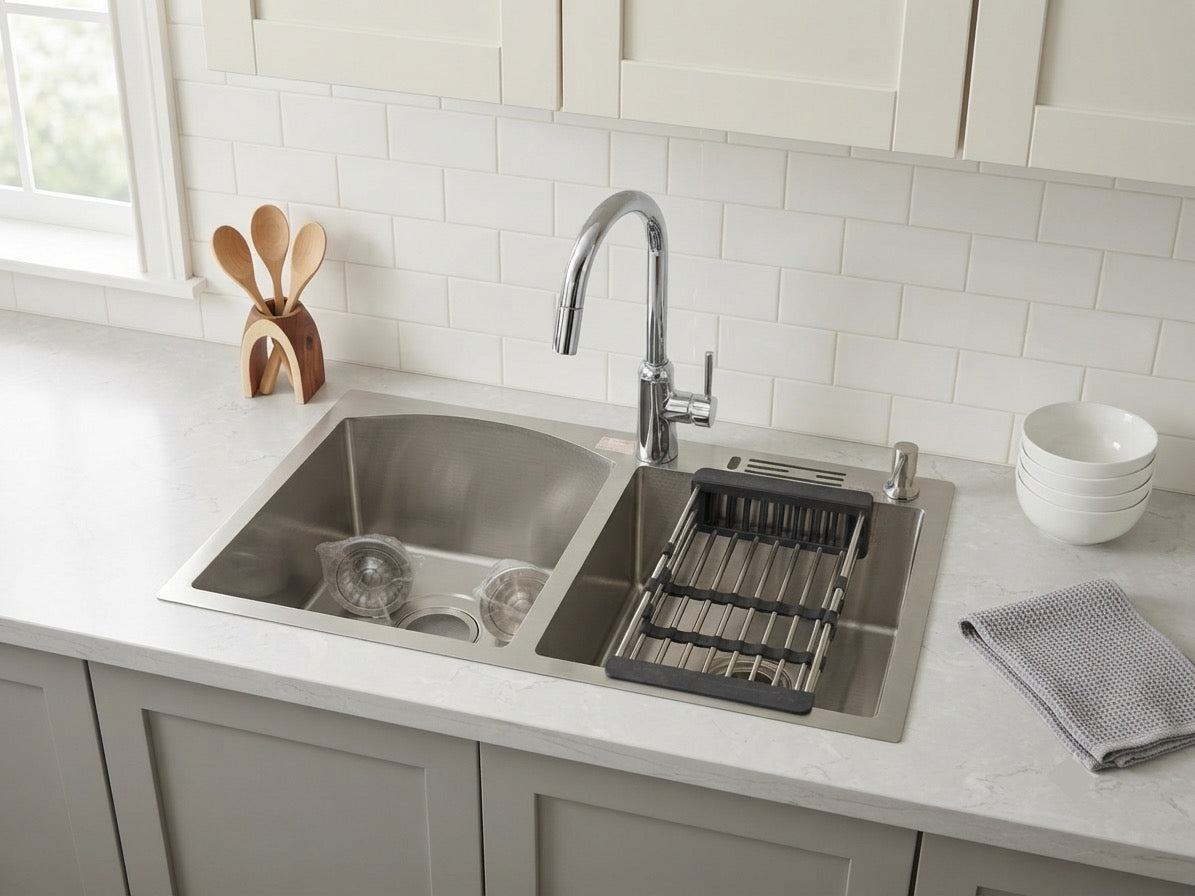 EVIER CUISIN NANO 82/45cm DEMI ROU AVEC CUTUX