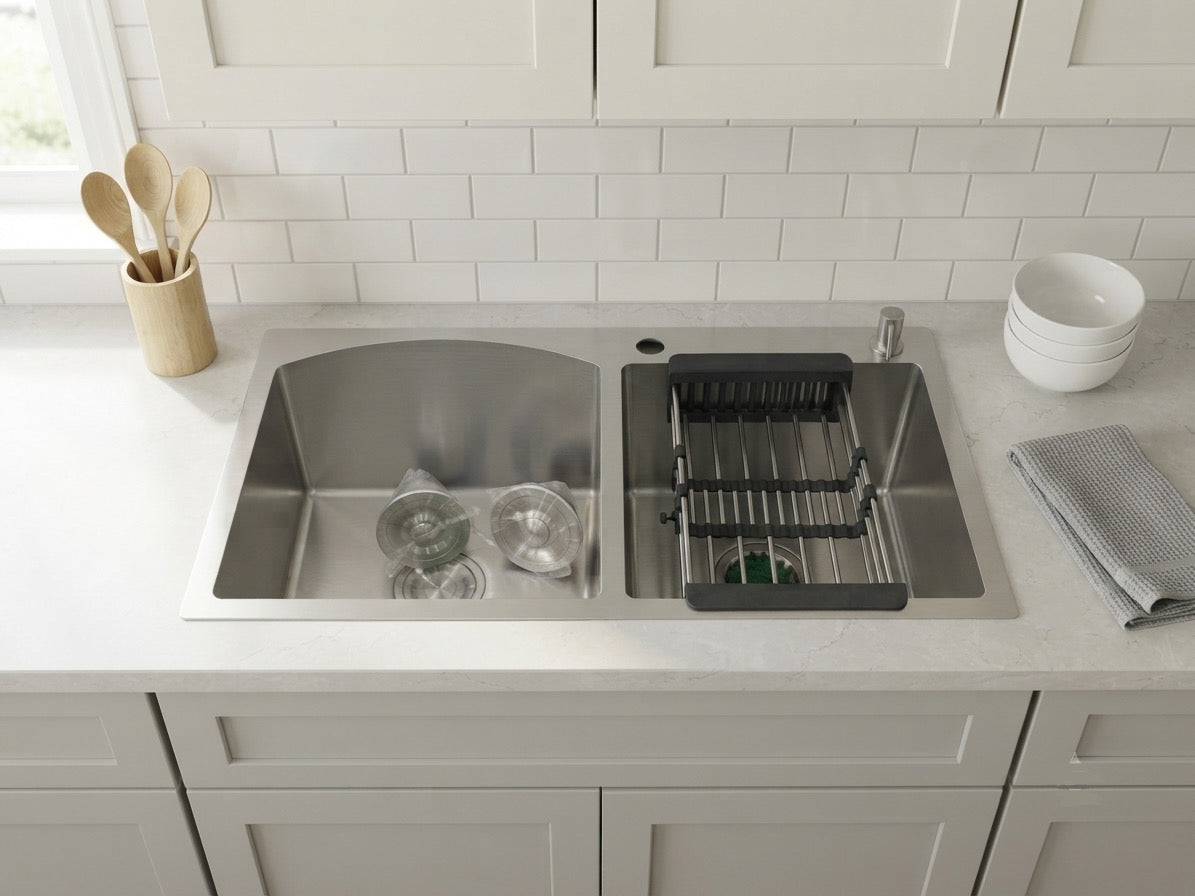 EVIER CUISINE NANO 82/45cm DEMI ROU SEMPLE