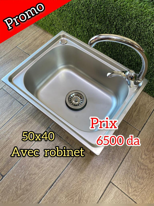 evier n2 ( 50x40 ) avec robinet